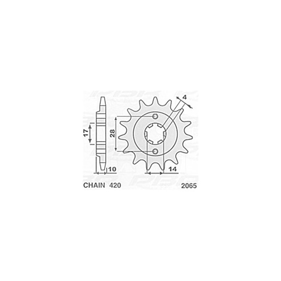 FRONT SPROCKET 2065 13 DERBI SENDA 50 '96-'99 (CHAIN 420) - SALE