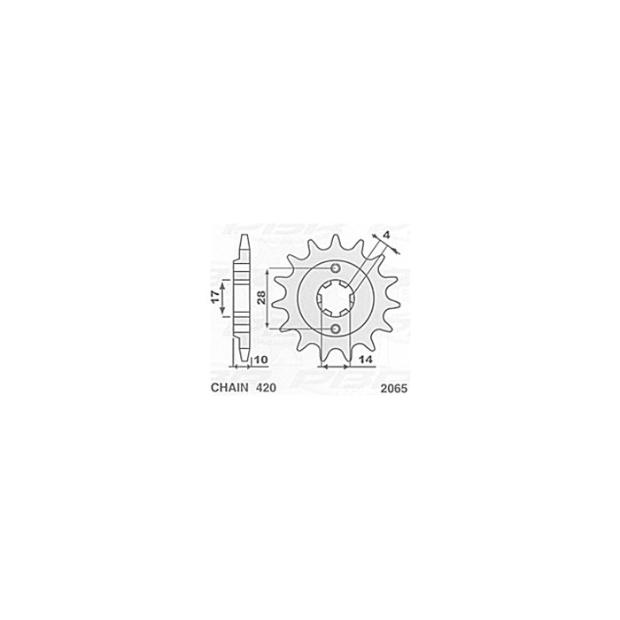 FRONT SPROCKET 2065 13 DERBI SENDA 50 '96-'99 (CHAIN 420) - SALE