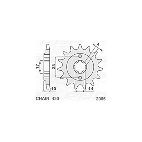 FRONT SPROCKET 2065 13 DERBI SENDA 50 '96-'99 (CHAIN 420) - SALE