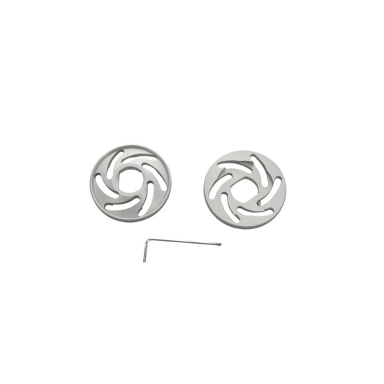 ZIPSER FRONT SUSPENSION SPRING ADJUSTMENT KNOBS SILVER - SALE