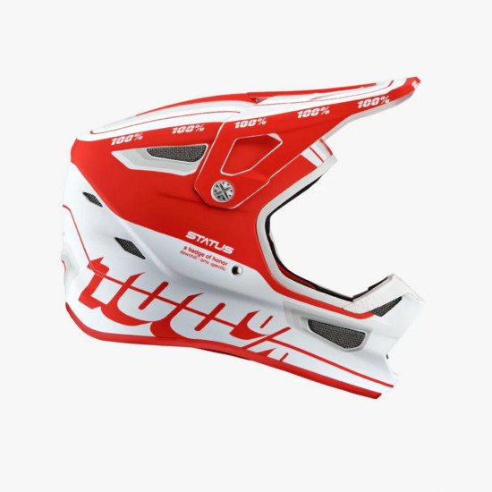 100 PROCENTŲ IŠPARDAVIMAS MTB DVIRAČIŲ ŠALMAS STATUS TOPENGA RAUDONA / BALTA SPALVA BALTA / RAUDONA DYDIS XL (61-62CM)