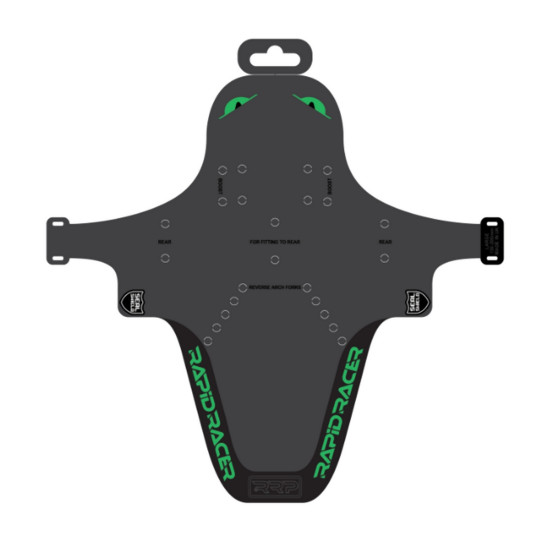 RAPID SALE RACER PRODUCT RRP ENDUROGUARD STANDARD BICYCLE FENDER BLACK / GREEN