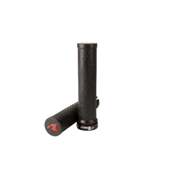RACETECH (RTECH) R20 LOCK-ON BICYCLE GRIPS WITH LOCK, BLACK