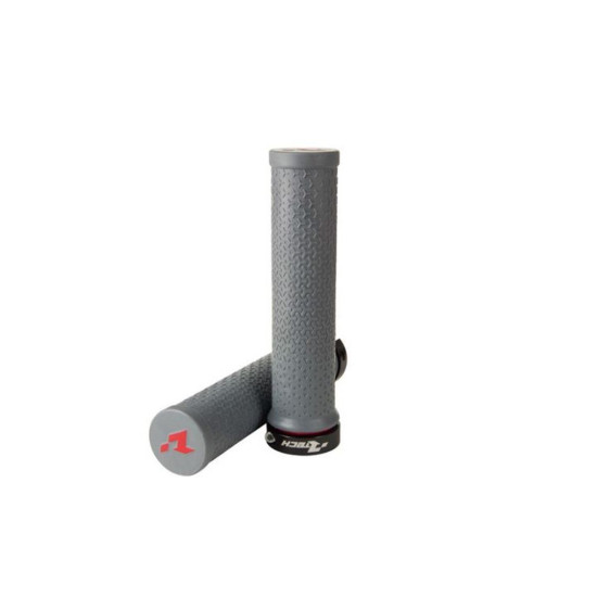 RACETECH (RTECH) R20 LOCK-ON BICYCLE GRIPPERS, GREY