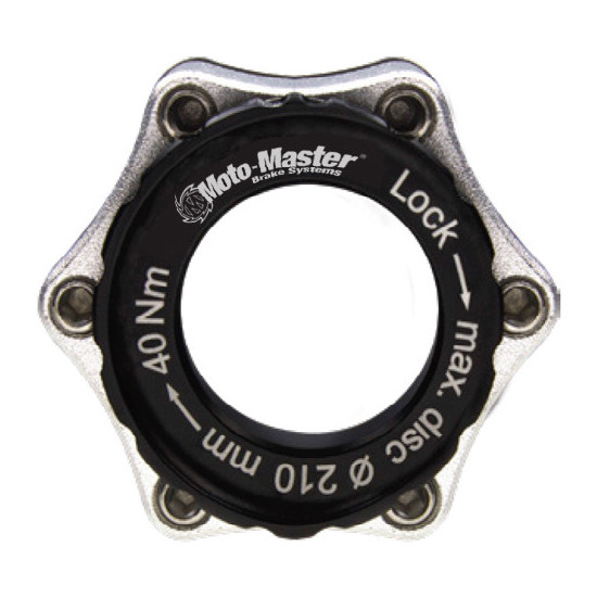 MOTO-MASTER SALE BIKE ADAPTER CENTERLOCK 6 BOLT AXLE 20mm COLOR BLACK SILVER