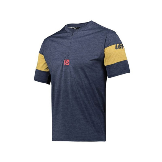 LEATT MTB 1.0 ZIP ONYX CYCLING JERSEY NAVY / SAND SIZE S