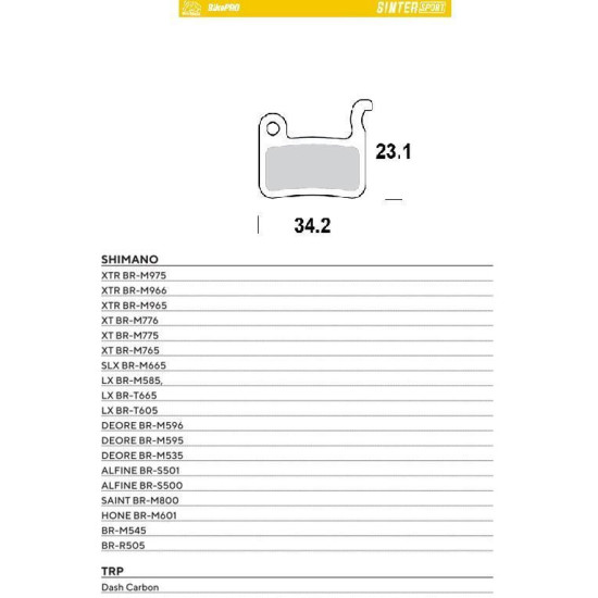 MOTO-MASTER SALE BIKE PRO BICYCLE BRAKE PADS SINTER SPORT METALLIC FITS SHIMANO XTR BR-M975, BR-M966, BR-M965, XT BR-M77