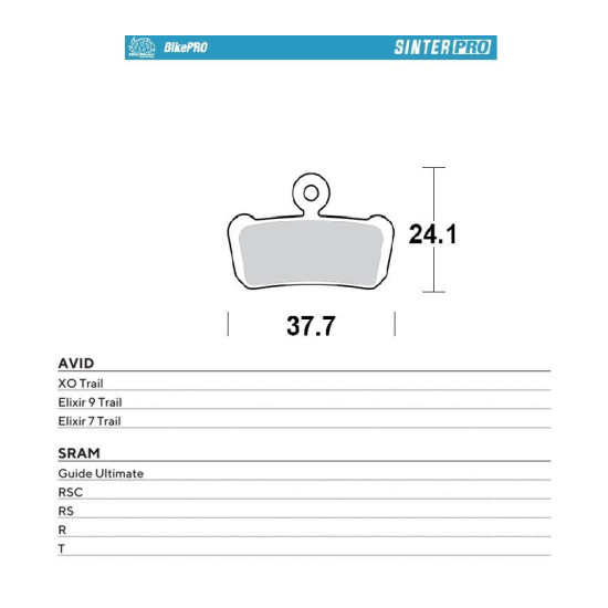 MOTO-MASTER SALE BIKE PRO SINTER PRO METALLIC BICYCLE BRAKE PADS FITS AVID XO TRAIL, ELIXIR 9 TRAIL, ELEXIR 7 TRAIL, SRA