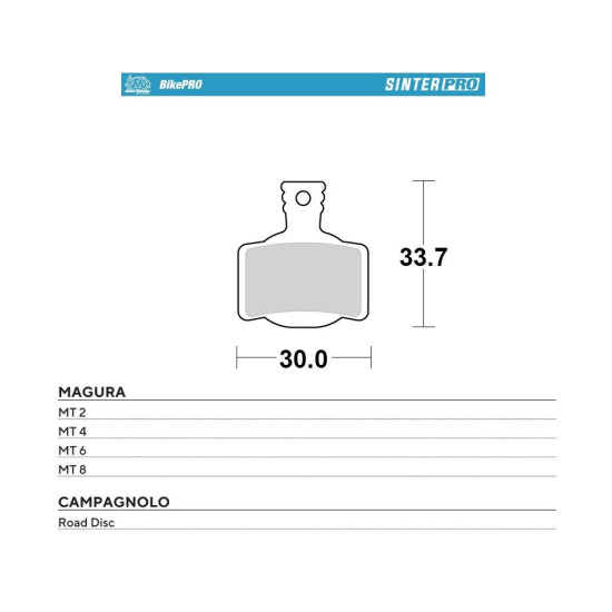 MOTO-MASTER SALE BIKE PRO BICYCLE BRAKE PADS SINTER PRO METALLIC FITS MAGURA MT 2, MT 4, MT 6, MT 8, CAMPAGNOLO ROAD DIS