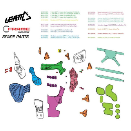 LEATT (2022/2023) protector inner parts additional parts C-FRAME CARBON and PRO CARBON right (spare parts)