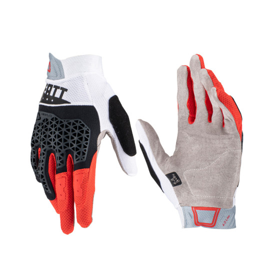 LEATT CYCLING GLOVES MTB 4.0 LITE GLOVE FIRE COLOR BLACK / RED / WHITE SIZE S