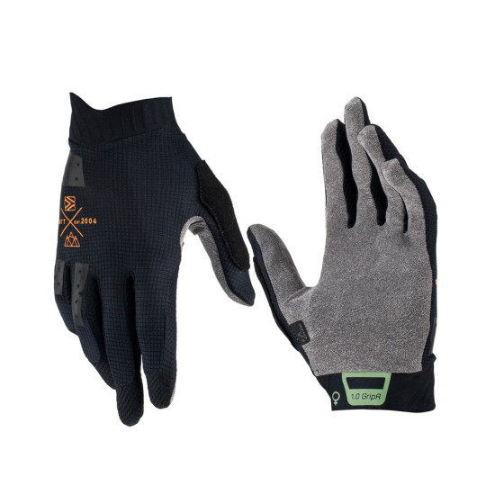 LEATT CYCLING GLOVES (WOMEN'S) MTB 1.0 GRIPR GLOVE STEALTH COLOR BLACK SIZE M