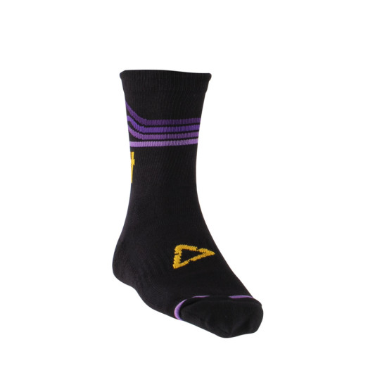 LEATT CYCLING SOCKS MTB SOCKS VELVET COLOR BLACK / PURPLE SIZE L / XL (43-48)