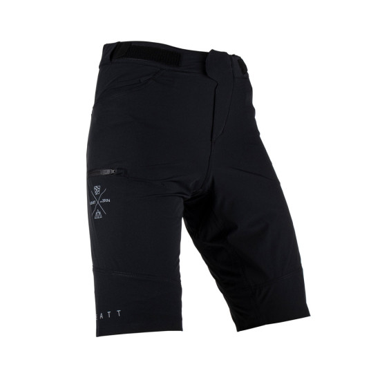 LEATT MTB TRAIL 2.0 CYCLING SHORTS (+ FREE LINER SHORTS WITH PADDING) SHORTS BLACK COLOR BLACK SIZE XS