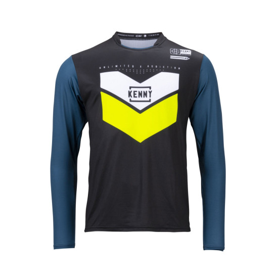 KENNY RACING MTB CYCLING JERSEY MODEL PROLIGHT LIME / BLACK COLOUR BLACK / BLUE / YELLOW / WHITE SIZE L