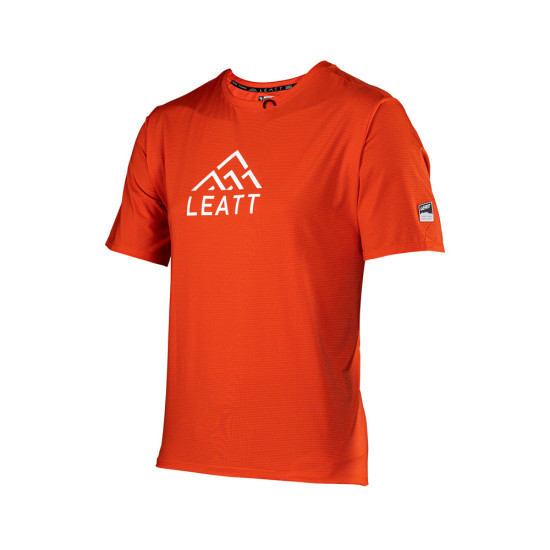 LEATT MTB TRAIL 1.0 X-FLOW JERSEY GLOW RED SIZE S