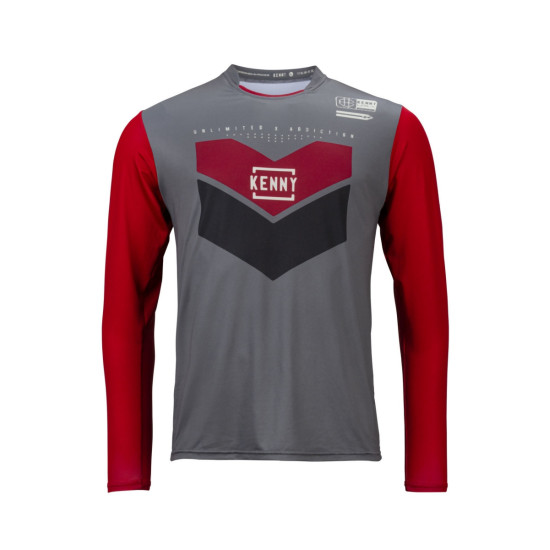 KENNY RACING MTB CYCLING JERSEY MODEL PROLIGHT DARK RED COLOUR RED / GRAY SIZE XL