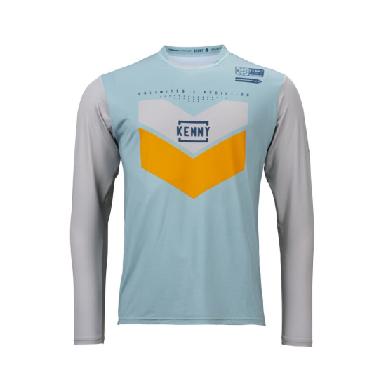 KENNY RACING MTB CYCLING JERSEY PROLIGHT KAKI COLOUR GREY / BLUE SIZE XL