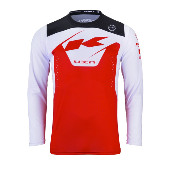 KENNY RACING MTB DVIRAČIŲ MARŠKINĖLIAI ELITE RAUDONI SPALVA RAUDONA / BALTA / JUODA XL DYDIS