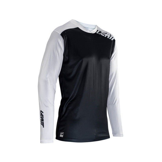 LEATT MTB ENDURO 4.0 MARŠKINĖLIAI BALTA SPALVA BALTA / JUODA DYDIS M