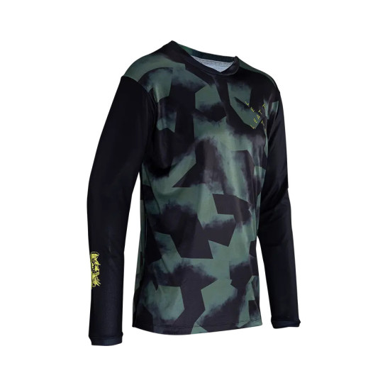 LEATT MTB GRAVITY 3.0 JERSEY SPINACH COLOR GREEN / BLACK SIZE L