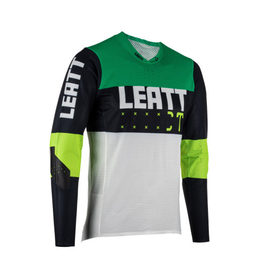 LEATT MTB CYCLING JERSEY GRAVITY 4.0 JERSEY JADE COLOR GREEN / BLACK / WHITE SIZE S