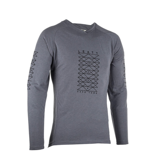 LEATT MTB GRAVITY 2.0 JERSEY TITANIUM CYCLING JERSEY COLOR GRAY SIZE S