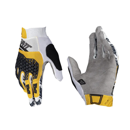 LEATT MTB 4.0 LITE dviračio pirštinės, auksinės spalvos, baltos / auksinės / juodos, S dydis