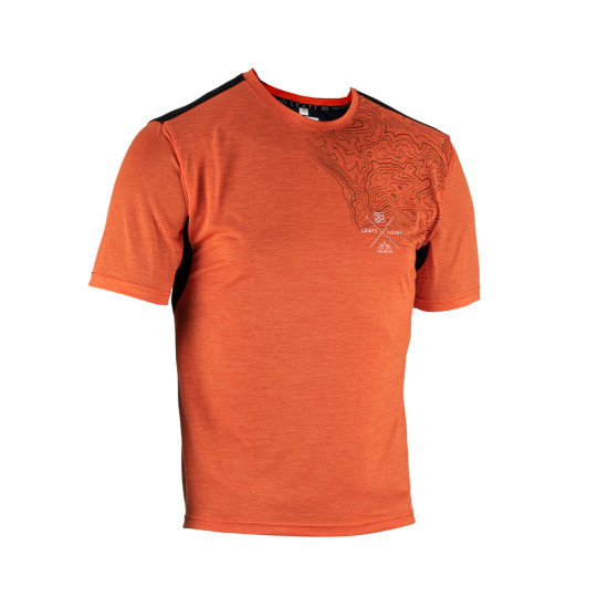 LEATT CYCLING JERSEY MTB TRAIL 1.0 JERSEY FLAME COLOR ORANGE SIZE S