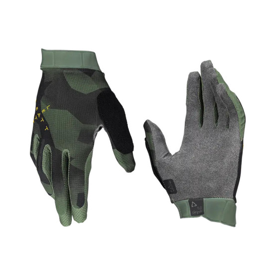 LEATT CYCLING GLOVES MTB 1.0 GRIPR GLOVE SPINACH COLOR GREEN / BLACK SIZE S