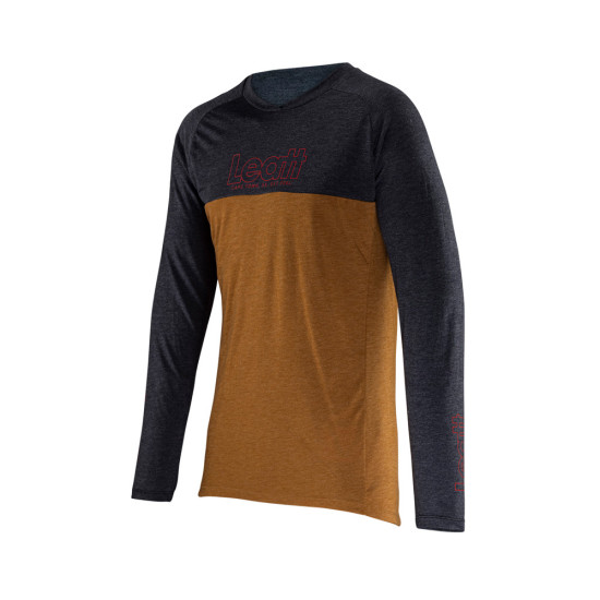 LEATT GRAVITY 2.0 MTB JERSEY PEANUT BROWN/GRAPHITE SIZE M