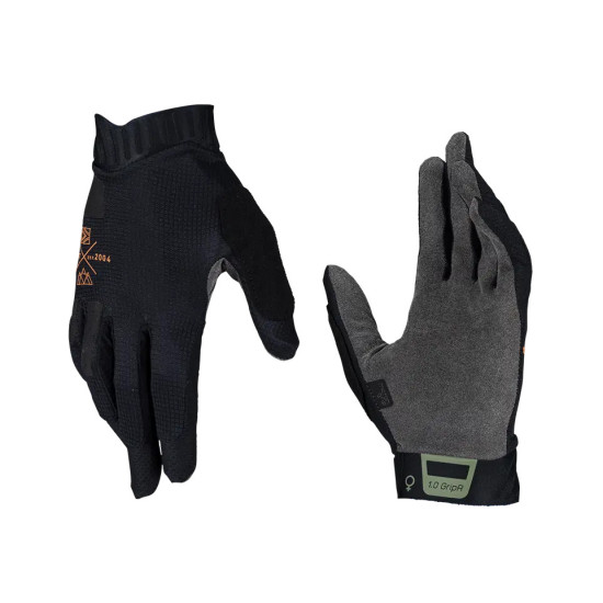 LEATT CYCLING GLOVES (WOMEN'S) MTB 1.0 GRIPR WOMEN GLOVE STEALTH COLOR BLACK SIZE L