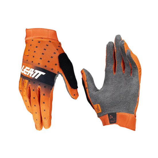 LEATT CYCLING GLOVES (CHILDREN'S) MTB 1.0 GRIPR JR GLOVE GLOW COLOR ORANGE / BLACK SIZE M