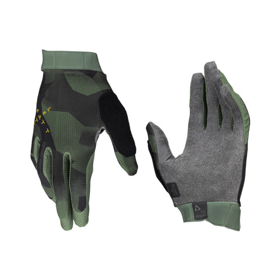 LEATT CYCLING GLOVES MTB 1.0 GRIPR GLOVE SPINACH COLOR GREEN / BLACK SIZE M