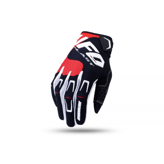 UFO gloves IRIDIUM CROSS / E-BIKE color black red size L - UFO collection 2022