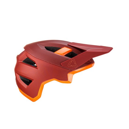 LEATT MTB CYCLING HELMET ALLMTN 3.0 V23 HELMET LAVA COLOR BURGUNDY / ORANGE SIZE M (55-59 cm)