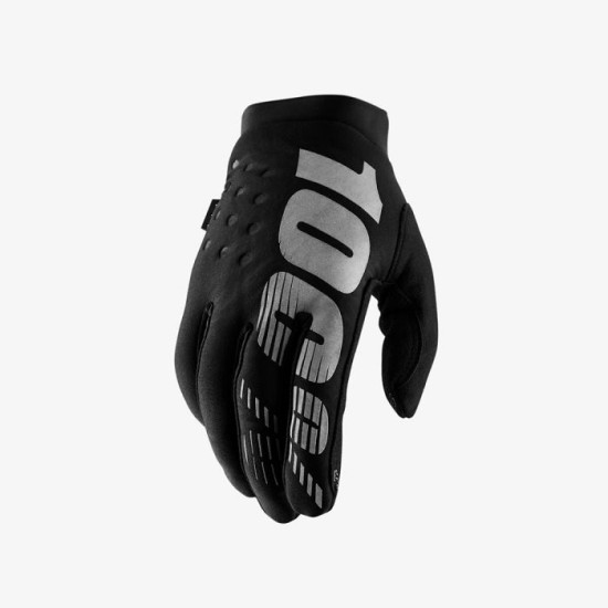 100 PERCENT (2022) gloves CROSS/ENDURO model BRISKER SOFTSHELL color black/gray size M old code 10016-057-11
