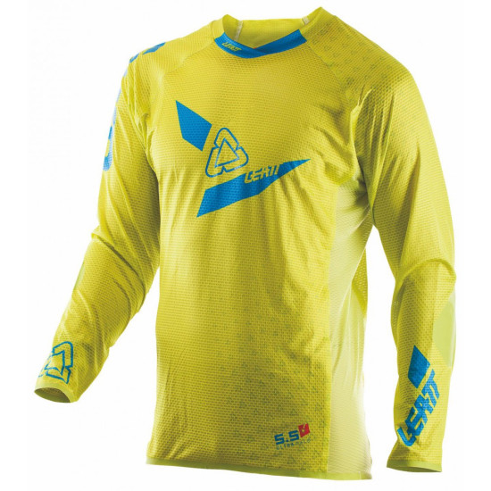 LEATT CROSS JERSEY GPX 5.5 ULTRAWELD LIME/BLUE color yellow FLUO/blue size L