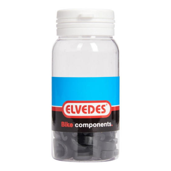 ELVEDES IŠPARDAVIMAS RĖMO ŠARVŲ TVIRTINIMO DETALĖS (GROMMET) JUODOS, BIRINĖ PAKUOTĖ, 50 VNT.