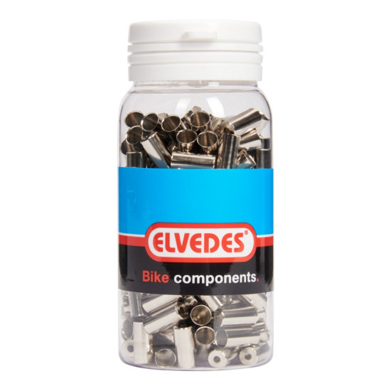 ELVEDES SALE ALUMINUM BRAKE HOUSING END (5mm) SILVER BULK PACK 200PCS
