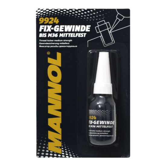 MANNOL FIX GEWINDE MITTELFEST 10ML THREAD ADHESIVE, BLUE, 'MEDIUM' (9924) (144)