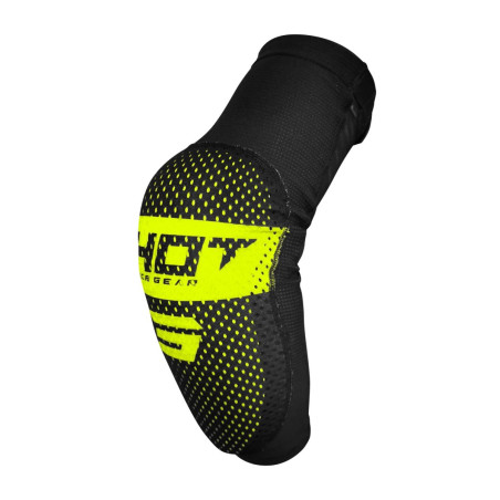 SHOT RACING (2022) alkūnės apsauga AIRLIGHT BLACK NEON YELLOW spalva juoda/geltona dydis M/L