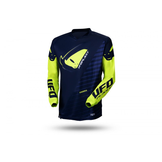 UFO T-shirt KIMURA CROSS children's / JUNIOR / KIDS color blue yellow FLUO size XXS - UFO collection 2022