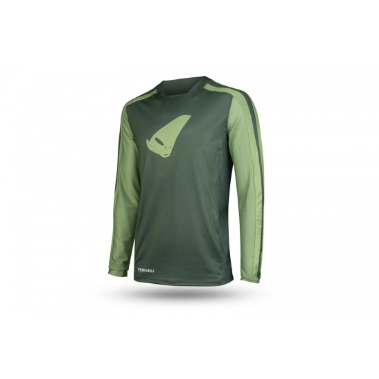 UFO CYCLING JERSEY MTB / E-BIKE TERRAIN LV1 JERSEY MADE IN ITALY (LONG SLEEVE) COLOR GREEN SIZE L - COLLECTION 2025 / 20
