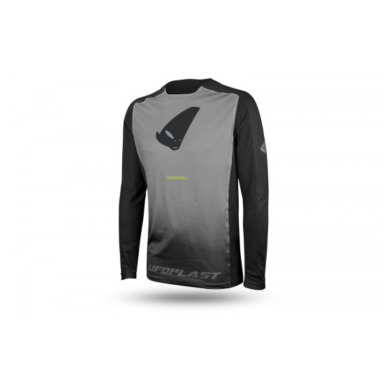 UFO CYCLING JERSEY MTB / E-BIKE TERRAIN LV1 JERSEY MADE IN ITALY (LONG SLEEVE) COLOR GREY / BLACK SIZE L - COLLECTION 20