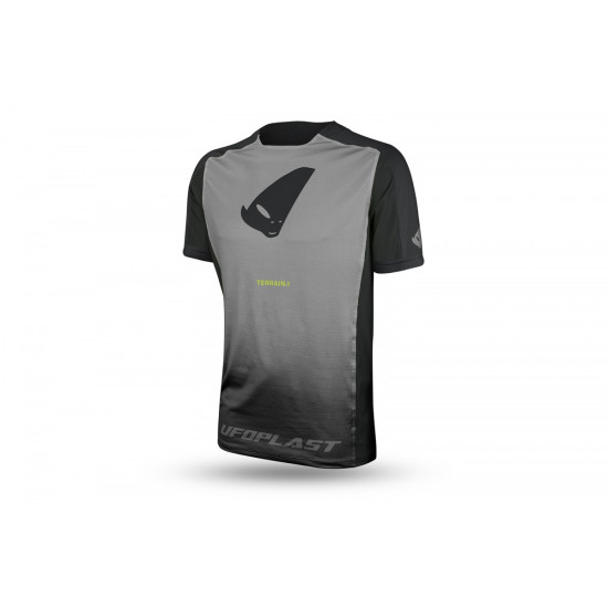 UFO MTB / E-BIKE TERRAIN SV1 JERSEY MADE IN ITALY (SHORT SLEEVE) COLOR GREY / BLACK SIZE L - COLLECTION 2025 / 2026