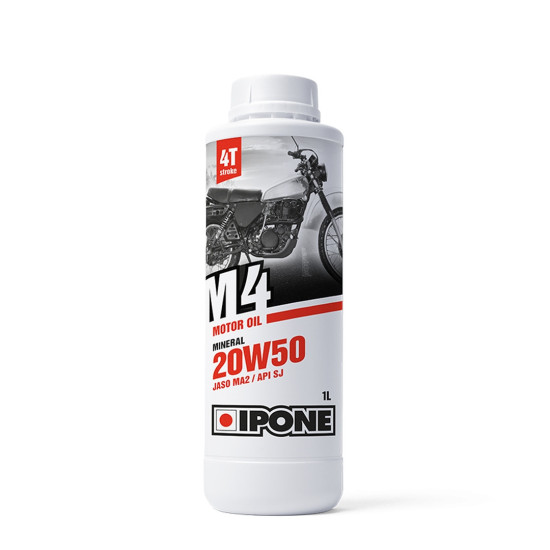 IPONE M4 20W50 MINERALINĖ VARIKLIO ALYVA 1L (JASO MA2, API SJ) (AKC) (15) - IŠPARDAVIMAS