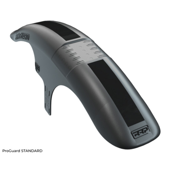 RAPID RACER PRODUCT RRP PROGUARD FRONT BICYCLE FENDER STANDARD BLACK (MOUNTED ON CLAMP CLIPS)