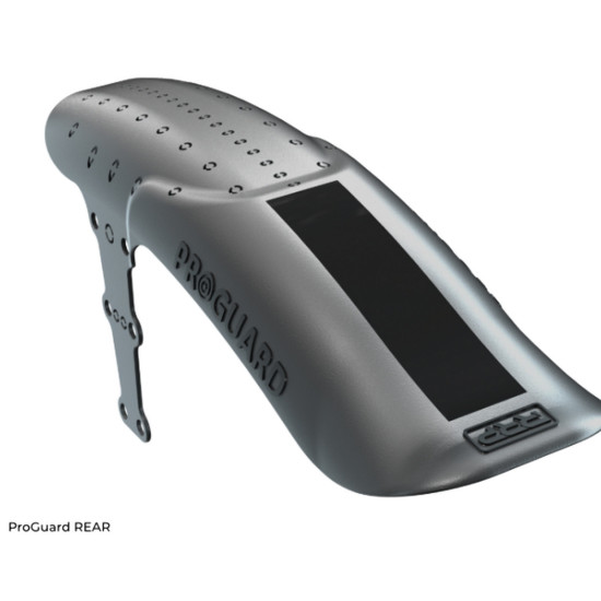 RAPID RACER PRODUCT RRP REAR BIKE FENDER PROGUARD REAR BLACK (MOUNTED ON CLAMPS)