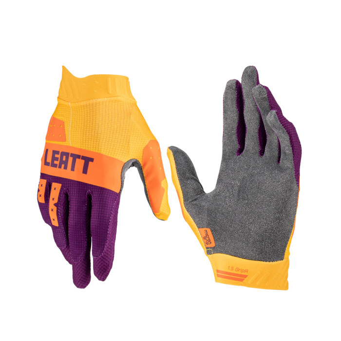 LEATT (2023) gloves MOTO 1.5 GRIPR GLOVE INDIGO color purple/orange size M